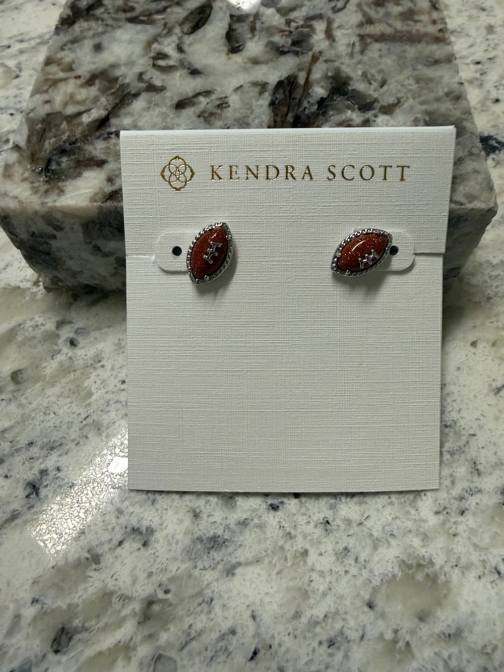 Kendra Scott Silver Football Stud Earrings